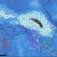 Recent history of the icebergs’ movements.